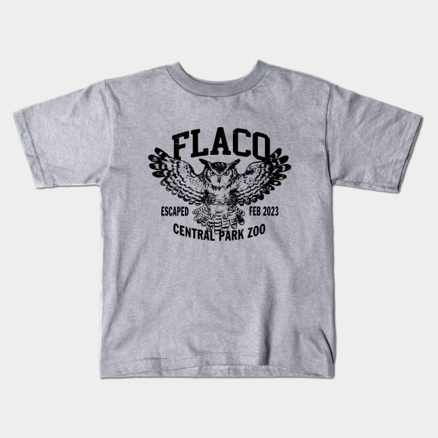 FLACO New York Owl 1 by Buck Tee Original Kids T-Shirt by Buck Tee